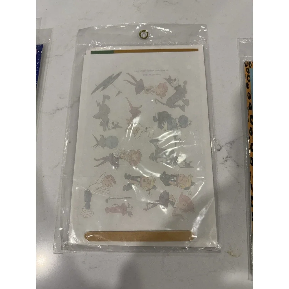 The Flintstones & Jetsons Vintage 1992 Rub On Paint Transfer Kit Lot of 4 (2ea.)